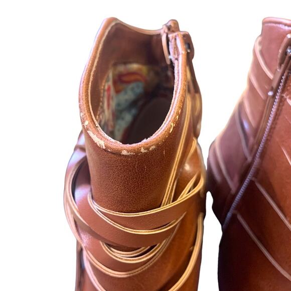 Miranda by Miranda Lambert Cambridge Ankle Boots Western Heeled Brown Size 8 M - Picture 8 of 10